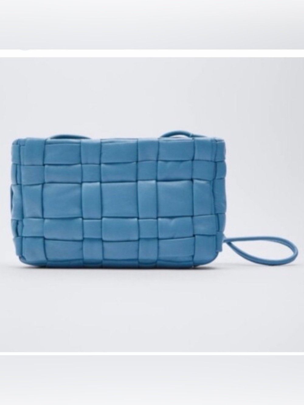 Zara Blue Woven Crossbody Bag